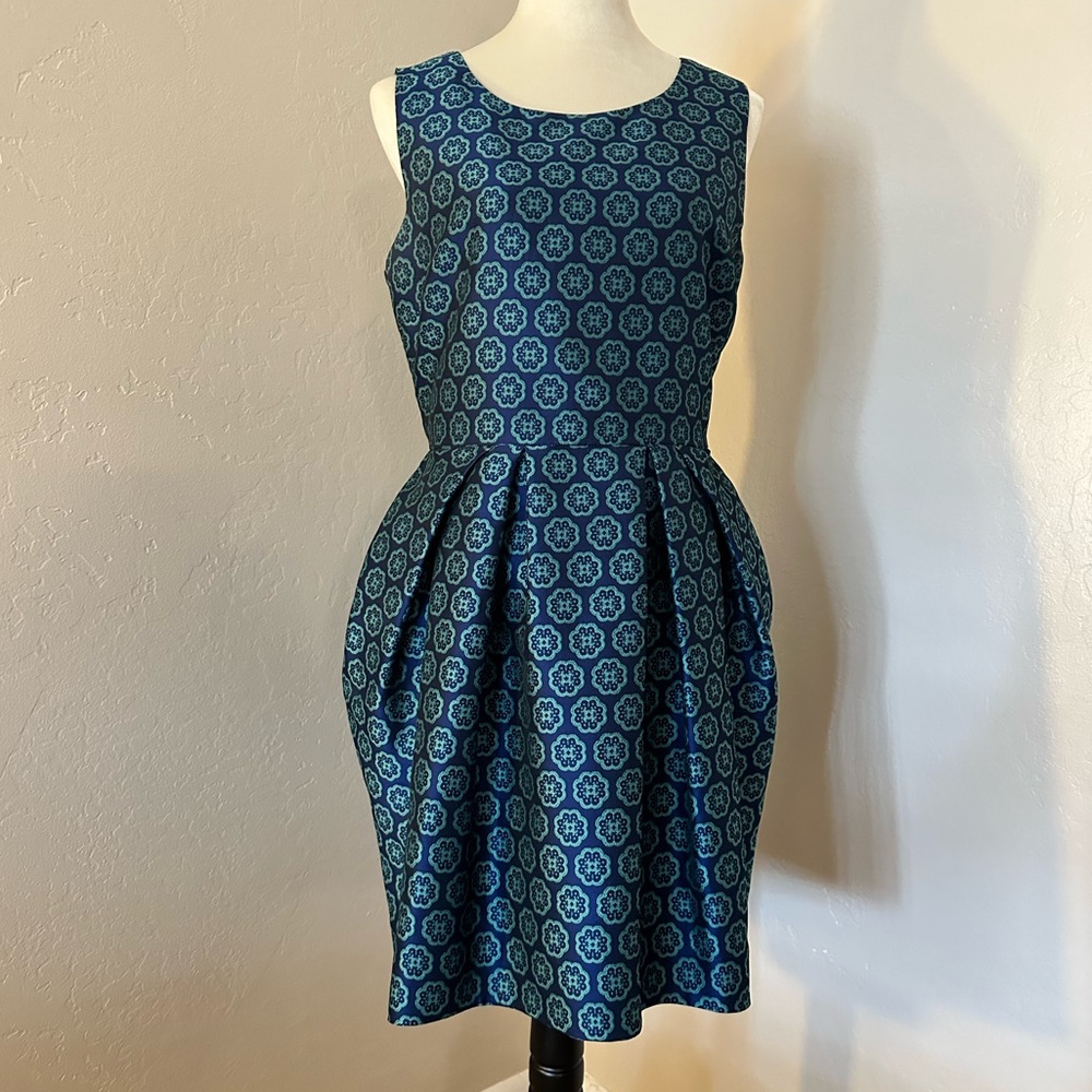 PINK TARTAN pouf balloon cocktail dress